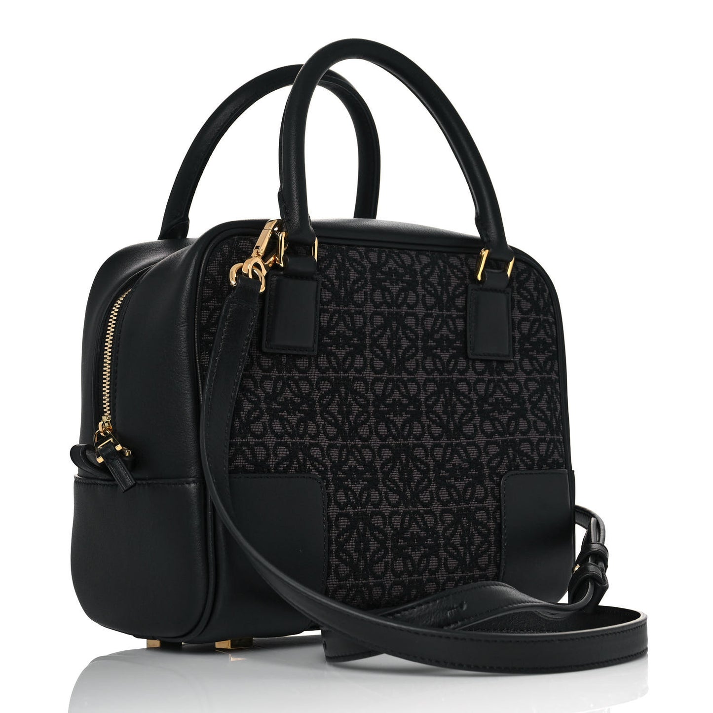 X SPIRITED AWAY Jacquard Calfskin No Face Amazona 19 Anthracite