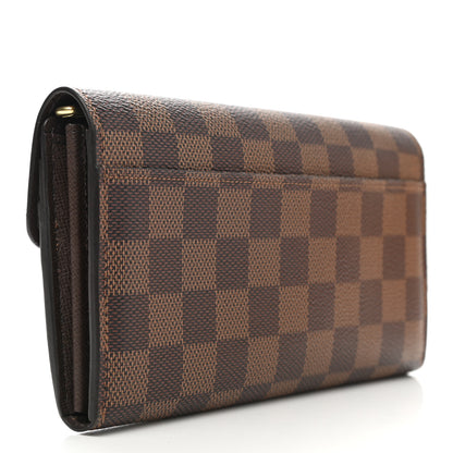 Louis Vuitton Damier Ebene Sarah Wallet NM 3 of 7