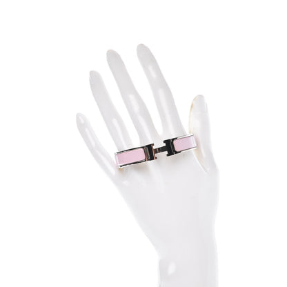 Hermes Enamel Narrow Clic Clac H Bracelet GM Rose Dragee 2 of 5