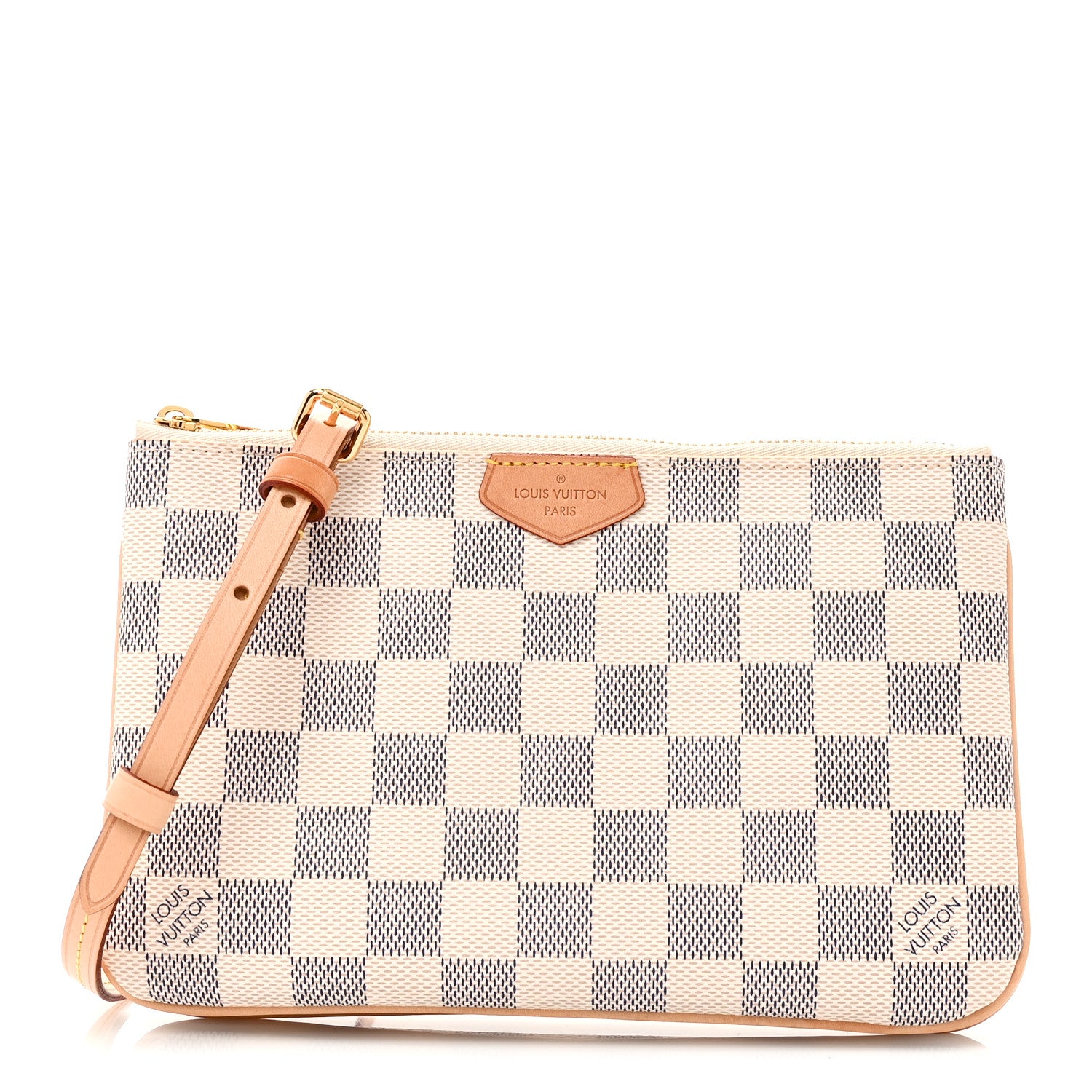 Louis Vuitton Damier Azur Double Zip Pochette 1 of 9