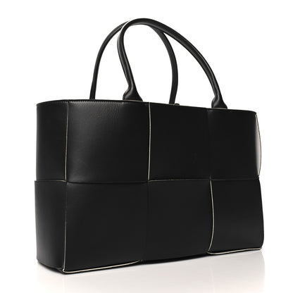 Bottega Veneta Nappa Maxi Intrecciato Arco Tote Black White 4 of 11