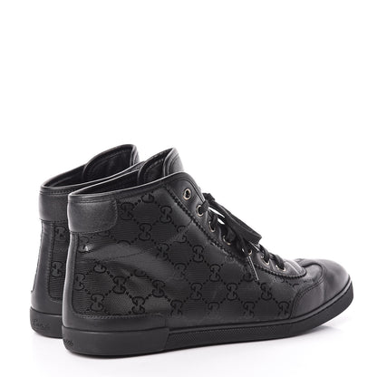 Gucci Imprime Monogram Womens High Top Sneakers 39 Black 4 of 12