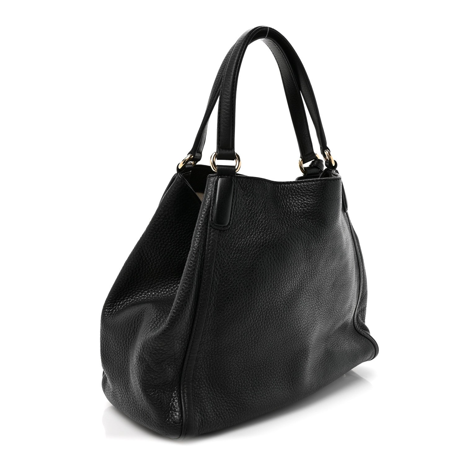 Gucci Pebbled Calfskin Medium Soho Shoulder Bag Black 3 of 10