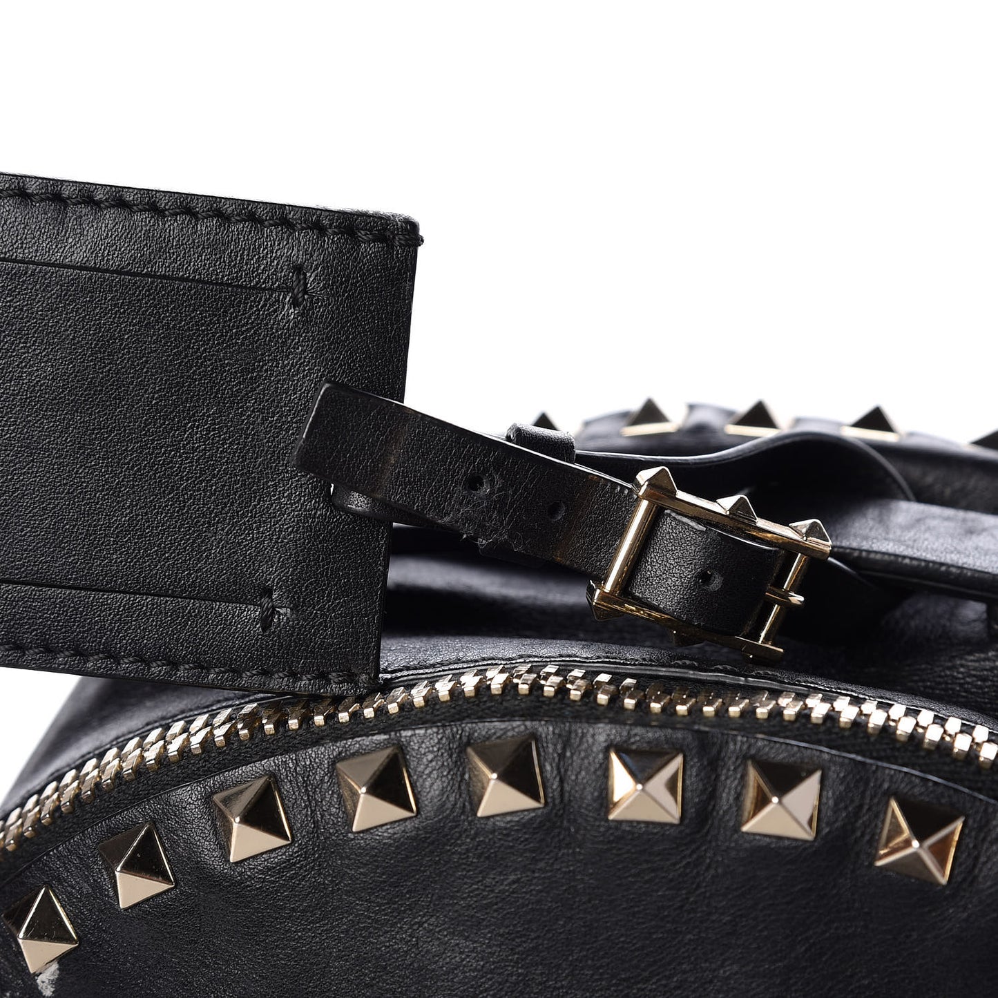 Vitello Medium Rockstud Backpack Black