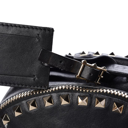 Valentino Garavani Vitello Medium Rockstud Backpack Black 10 of 13