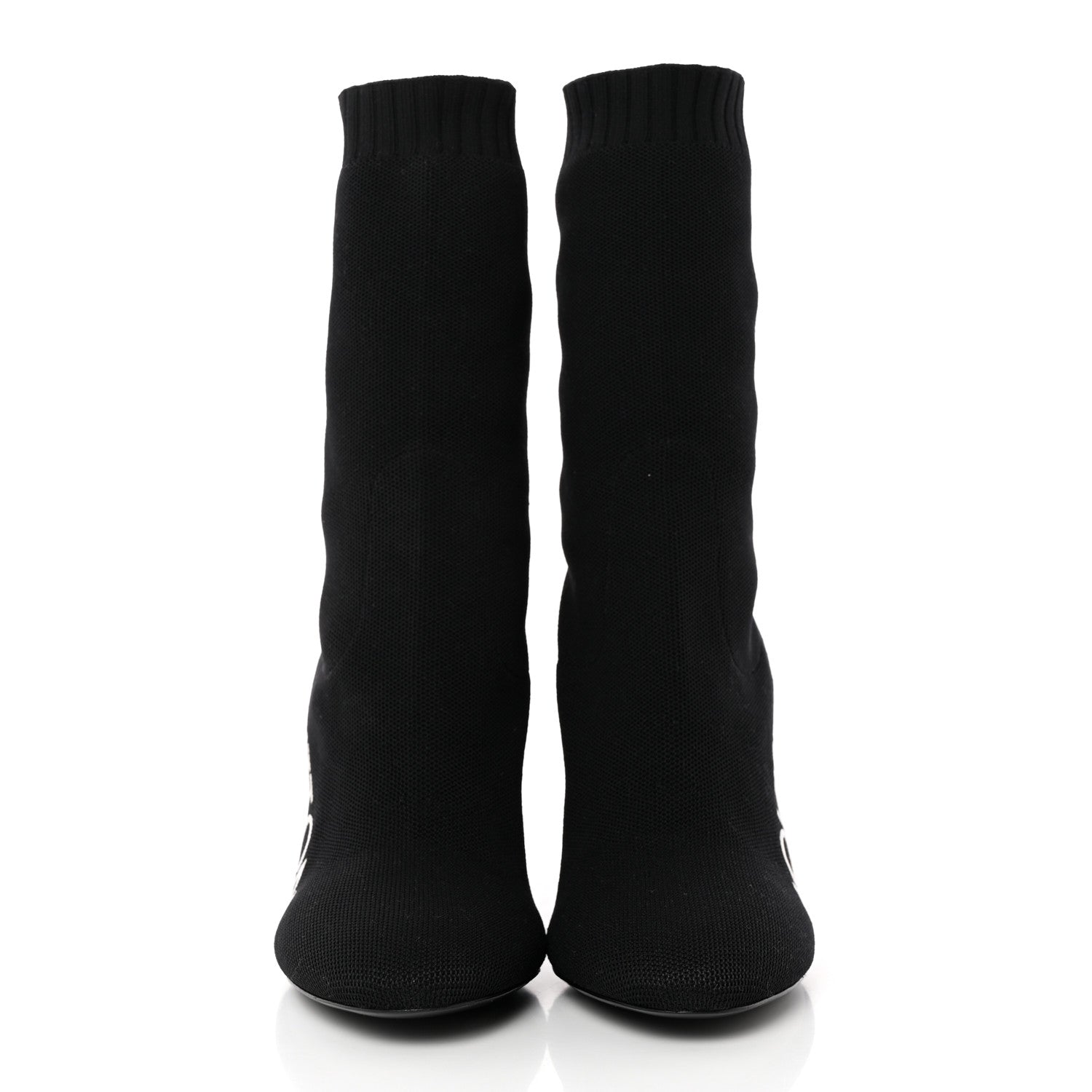 Louis Vuitton Stretch Fabric Silhouette Ankle Boots 36.5 Black 2 of 8