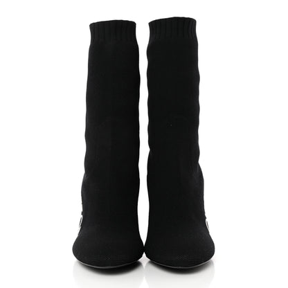 Louis Vuitton Stretch Fabric Silhouette Ankle Boots 36.5 Black 2 of 8