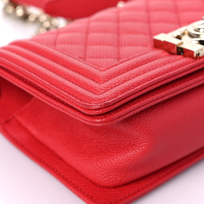 Chanel Caviar Quilted Small Boy Flap Dark Red 8 of 14
