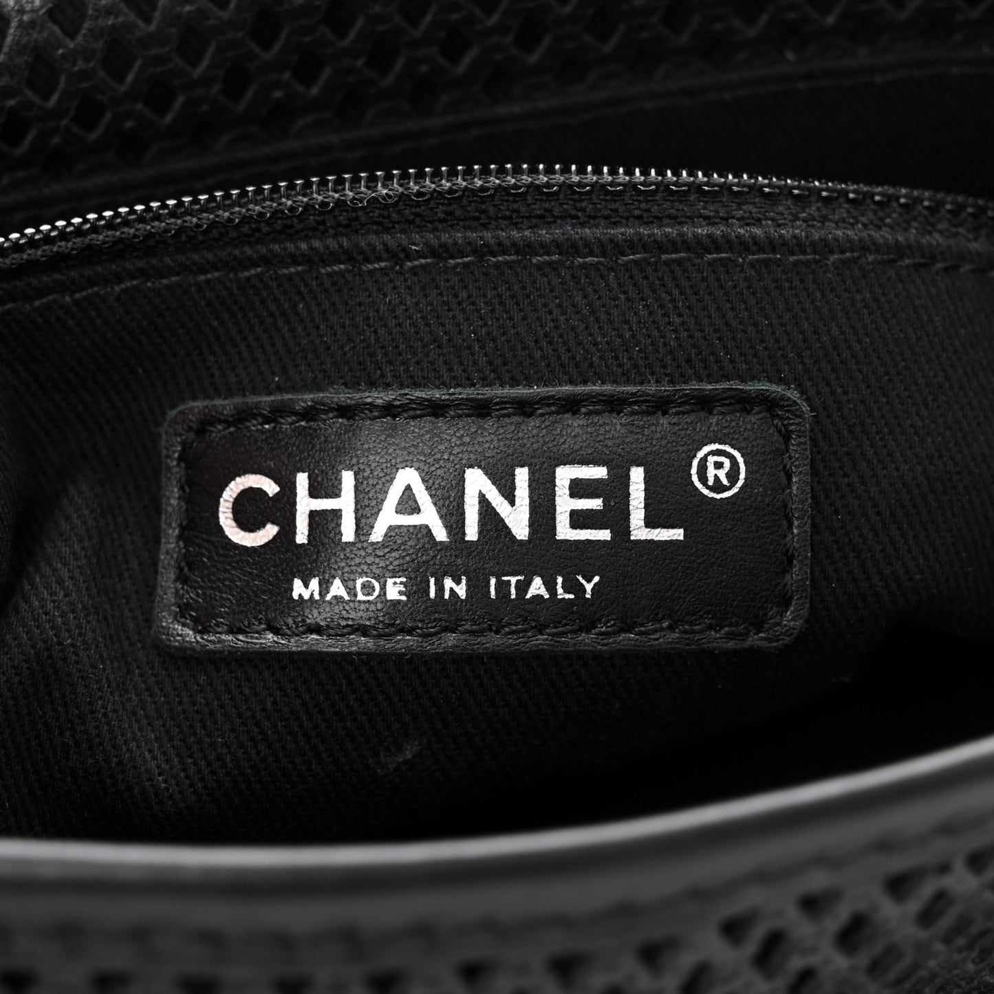 Metallic Perforated Calfskin Small Up In The Air Flap Black