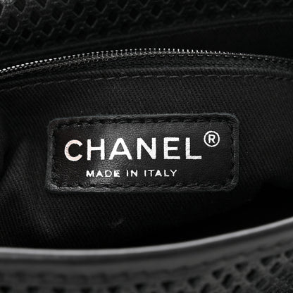 Chanel Metallic Perforated Calfskin Small Up In The Air Flap Black 6 of 10