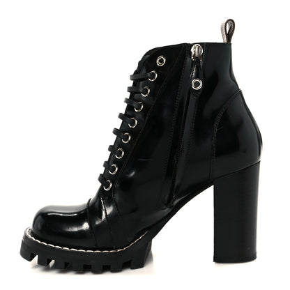 Louis Vuitton Patent Calfskin Star Trail Ankle Boots 37.5 Black 1 of 8
