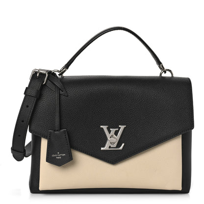 Louis Vuitton Soft Calfskin My Lockme Top Handle Vanille Black 1 of 8