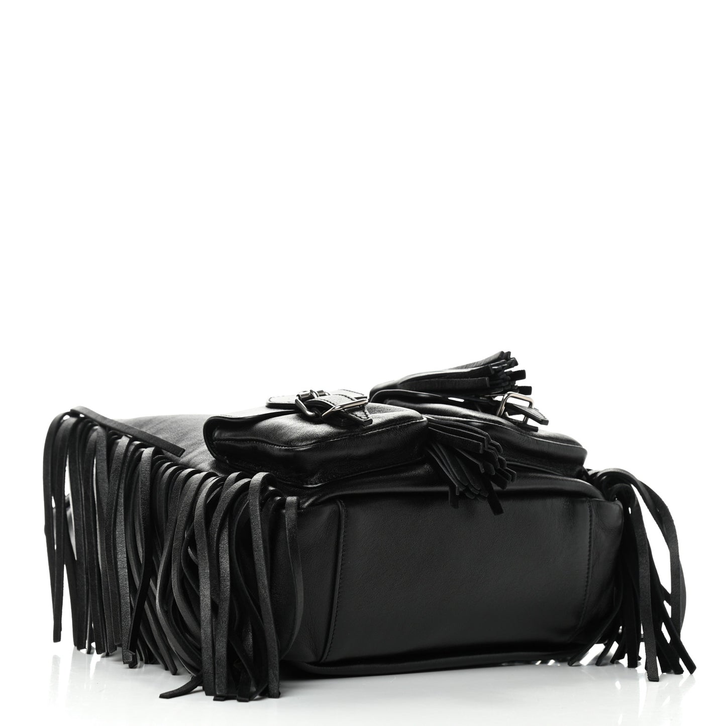 Calfskin Fringe Festival Backpack Black