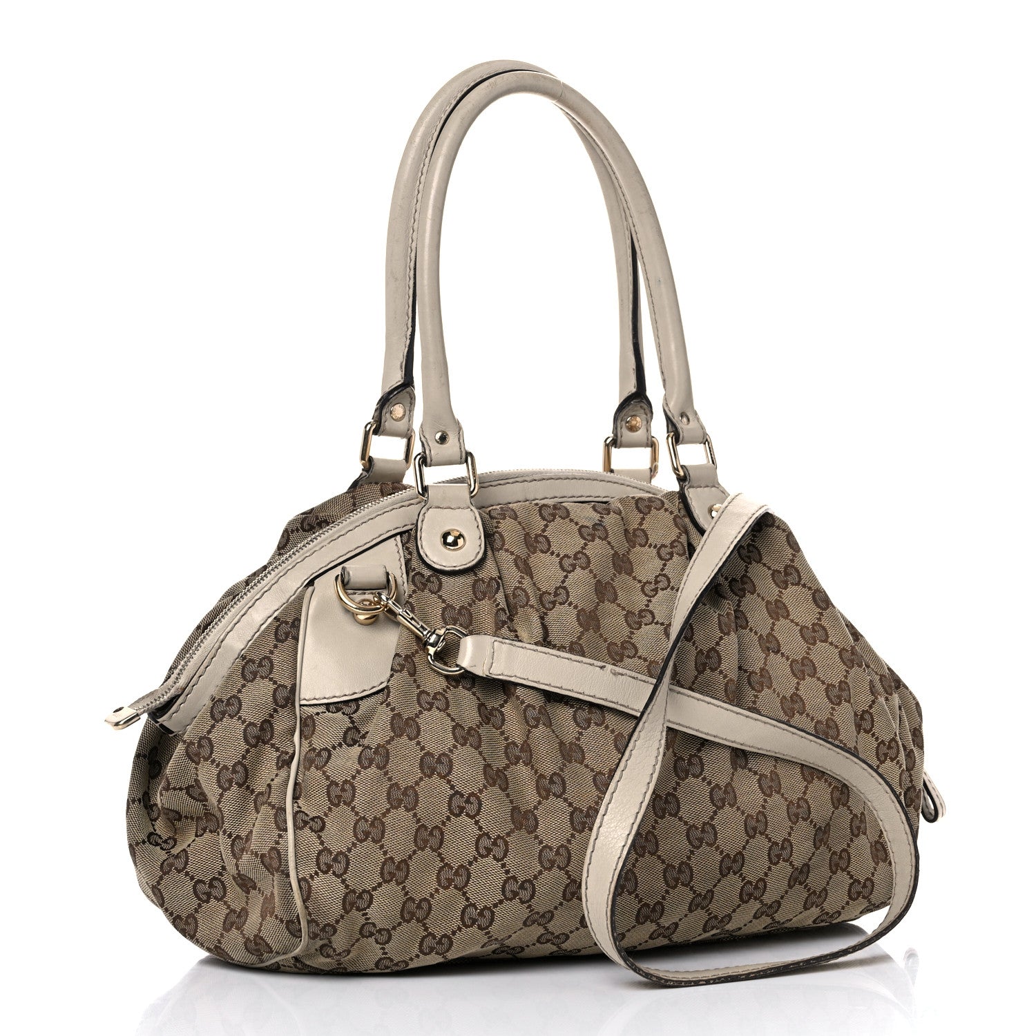 Gucci Monogram Medium Sukey Boston Off White 3 of 44