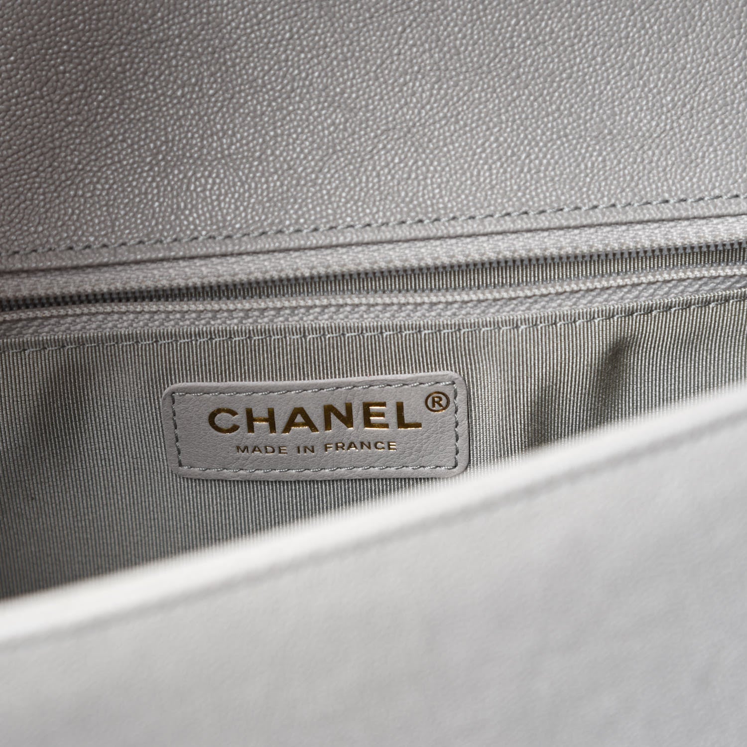 Chanel Caviar Quilted New Medium Boy Flap Grey 6 of 10