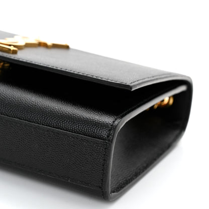 Saint Laurent Grain De Poudre Small Monogram Kate Satchel Black 9 of 9