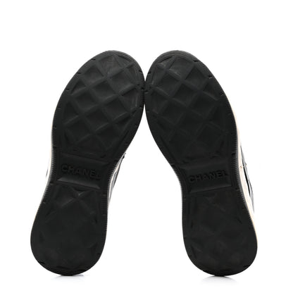 Chanel Velvet Calfskin Mixed Fibers CC Sneakers 37 Black 5 of 13