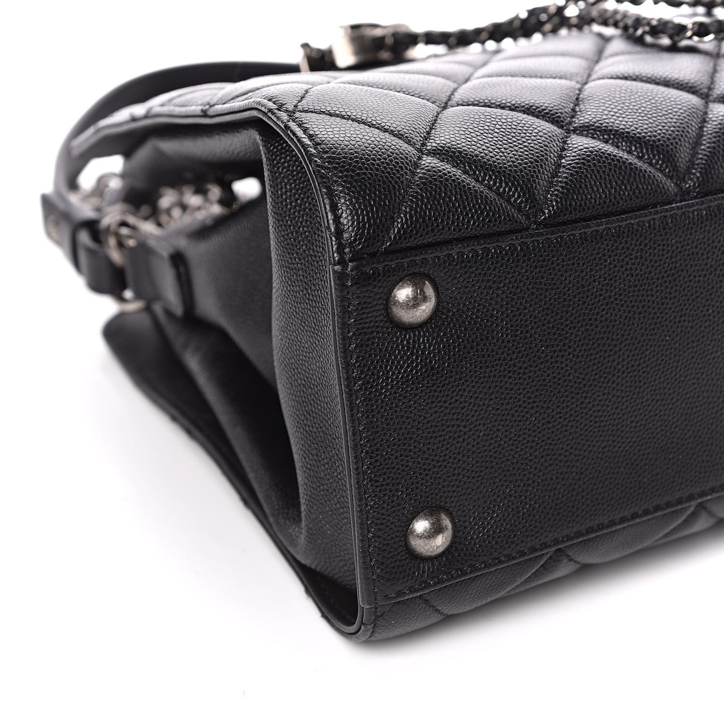 Caviar Quilted Small CC Bucket Bag Black