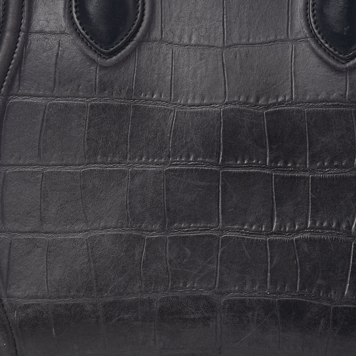 Celine Crocodile Embossed Nubuck Medium Phantom Luggage Navy Blue 18 of 18