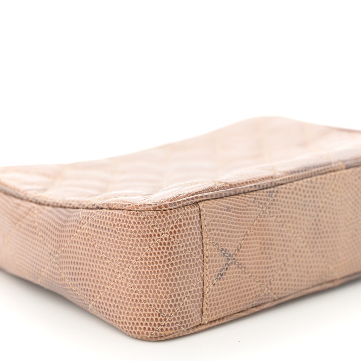Chanel Lizard Quilted Small Tassel Camera Case Brown 10 of 12