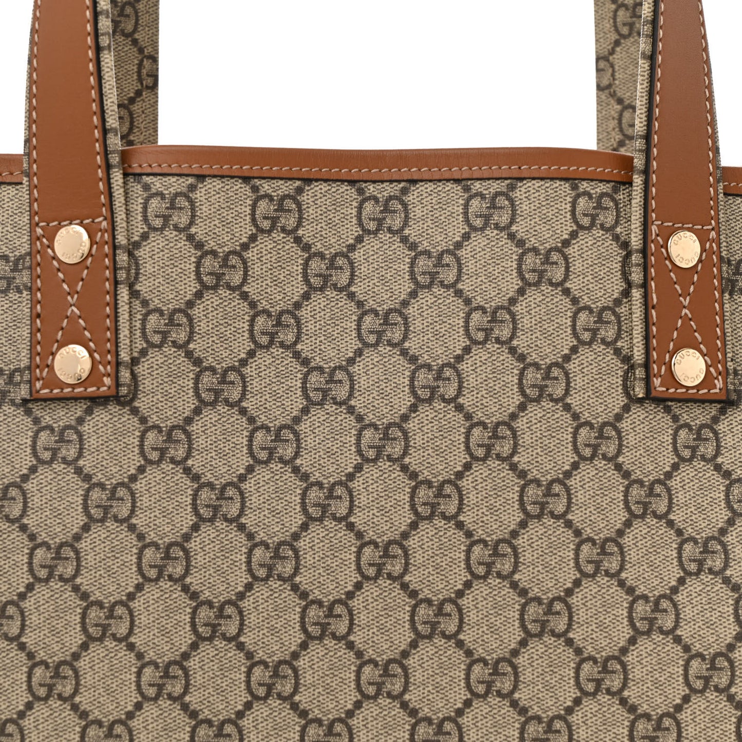 GG Plus Monogram Medium Signature Web Loop Tote Light Brown