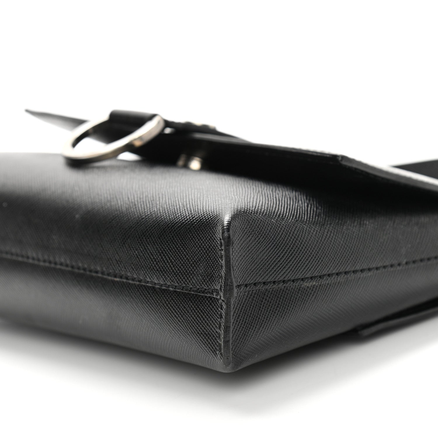 Burberry Textured Calfskin Shoulder Bag Black 10 of 12