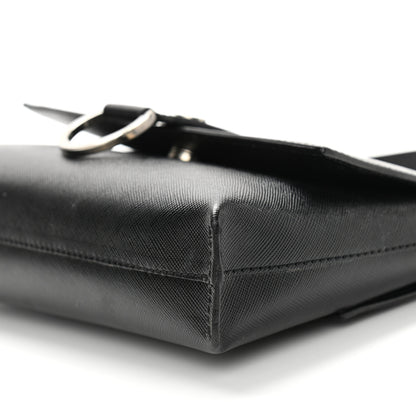 Burberry Textured Calfskin Shoulder Bag Black 10 of 12