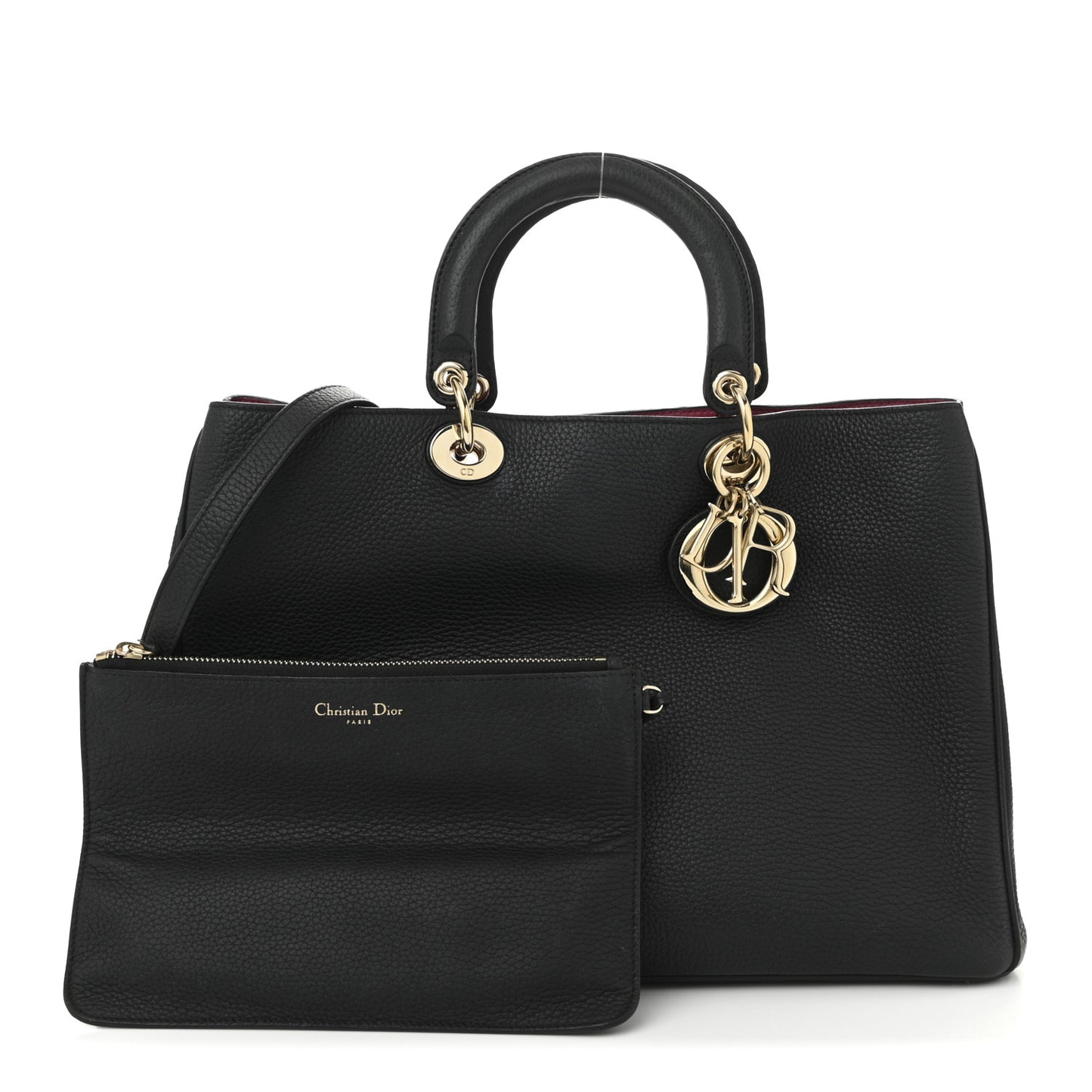 Bullcalf Large Diorissimo Tote Black Rose Indien