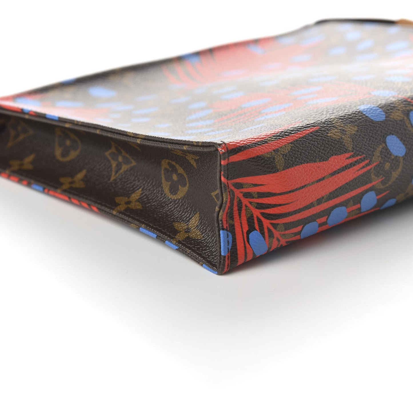 Monogram Jungle Dots Toiletry Pouch 26 Coquelicot Denim