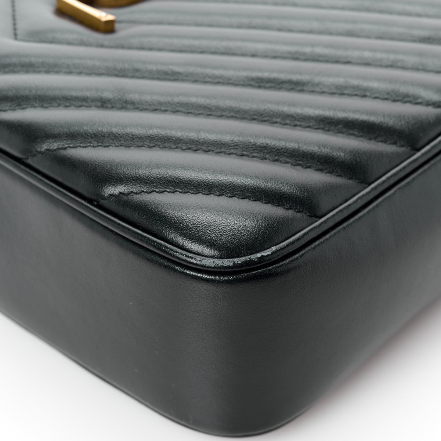 Calfskin Matelasse Monogram Lou Camera Bag Black