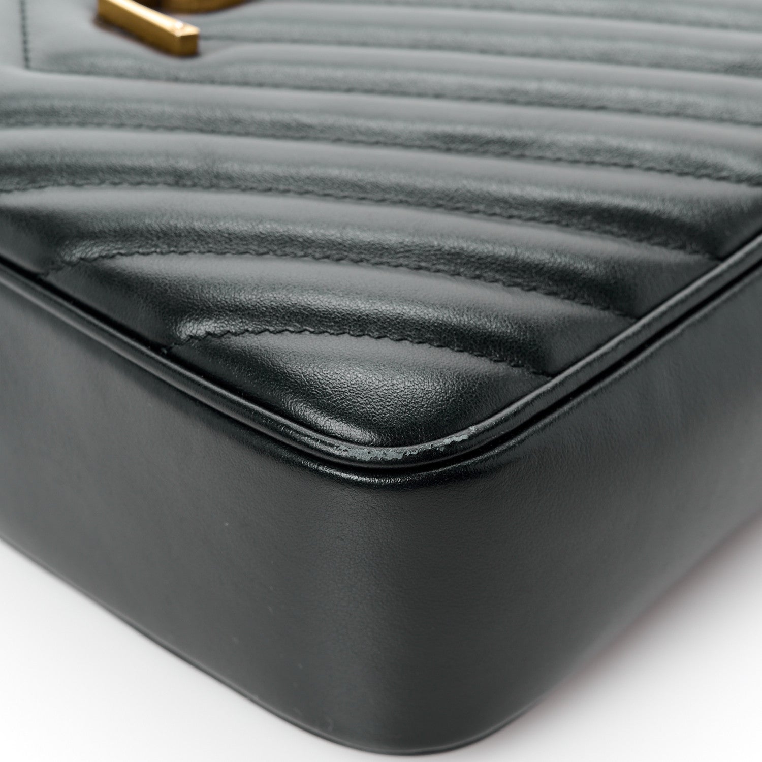 Saint Laurent Calfskin Matelasse Monogram Lou Camera Bag Black 13 of 15
