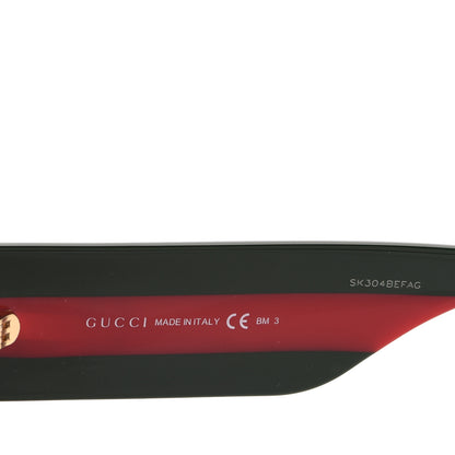 Gucci Acetate Oversized Rectangle Frame Web Sunglasses GG3864/S Black 6 of 7