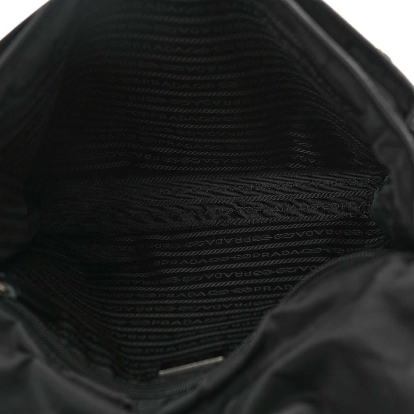 Tessuto Nylon Saffiano Logo Messenger Bag Black