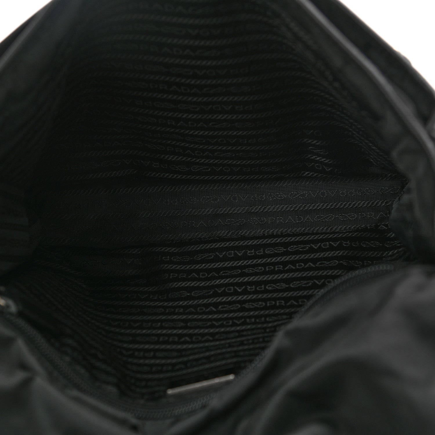 Prada Tessuto Nylon Saffiano Logo Messenger Bag Black 5 of 9
