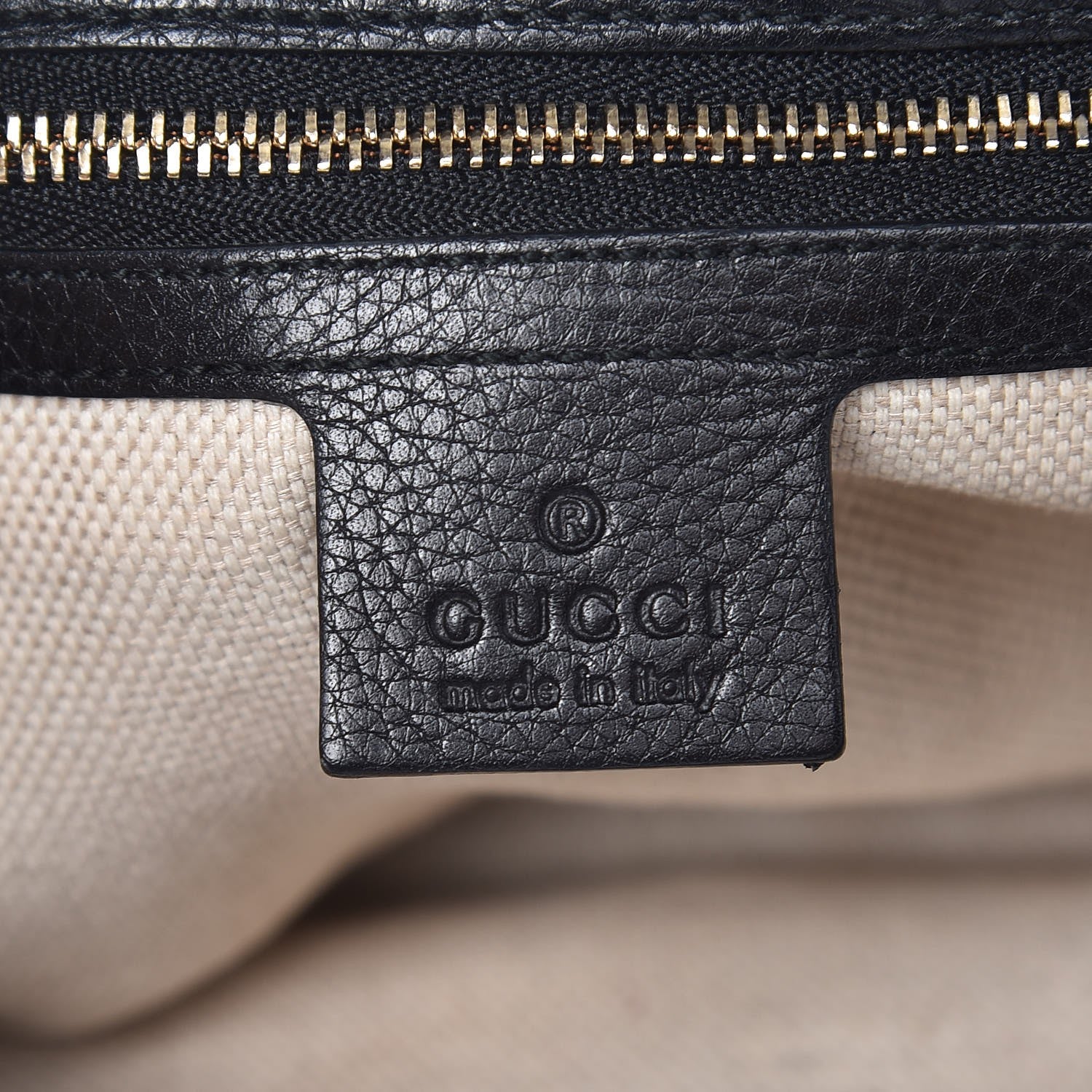 Gucci Pebbled Calfskin Medium Soho Flap Crossbody Black 6 of 7
