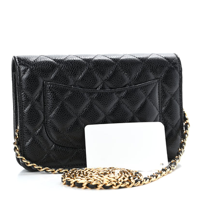 Chanel Caviar Quilted Wallet On Chain WOC Black 2 of 4