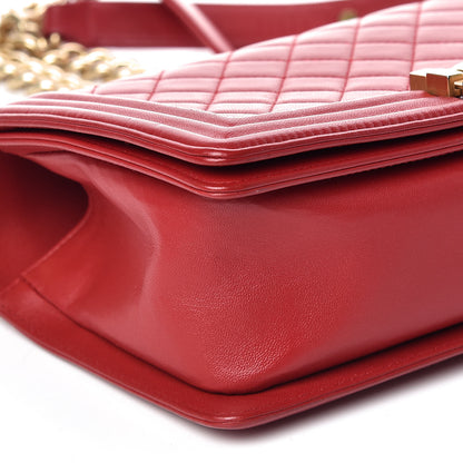 Chanel Lambskin Quilted Medium Boy Flap Red 5 of 13
