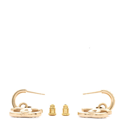 Chanel Pearl CC Hoop Drop Earring Gold 3 of 4