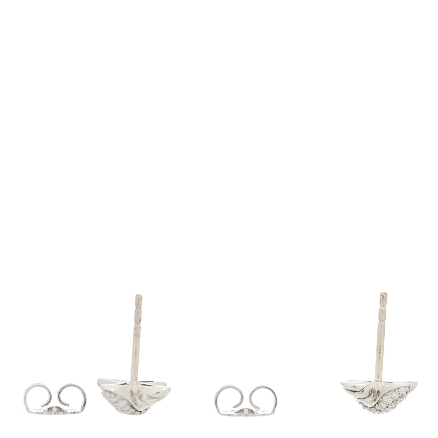 David Yurman Sterling Silver Diamond 8mm X Earrings 3 of 4