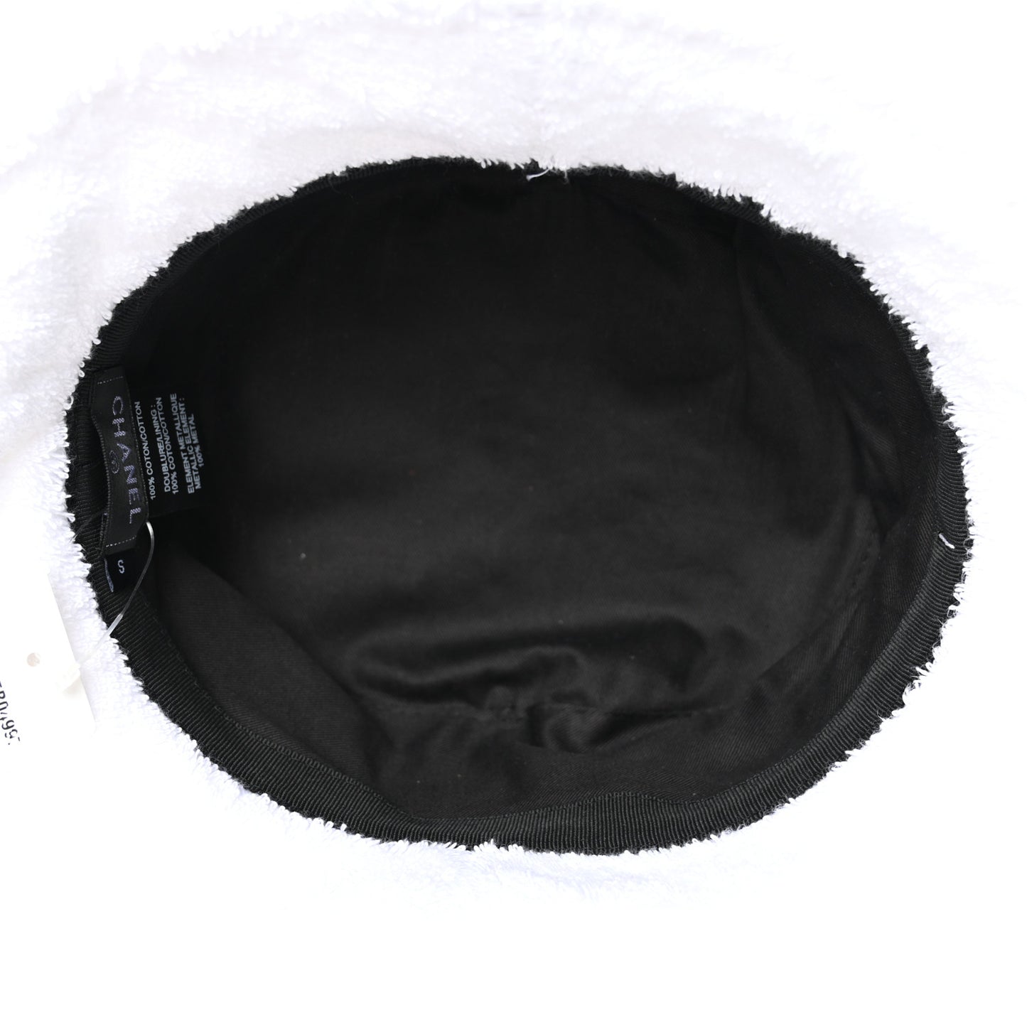 Terry Cloth CC Bucket Hat S White