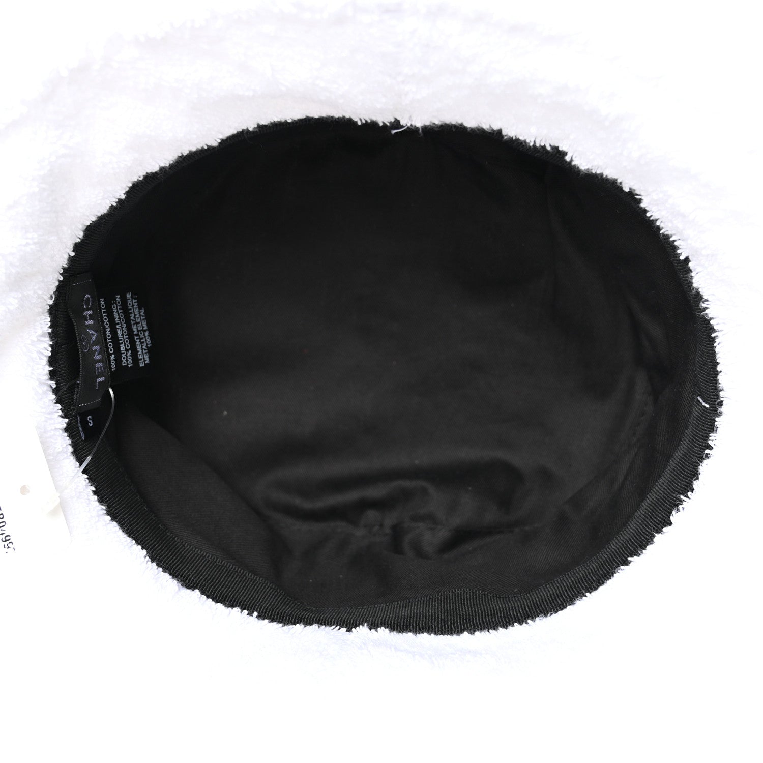 Chanel Terry Cloth CC Bucket Hat S White 7 of 9