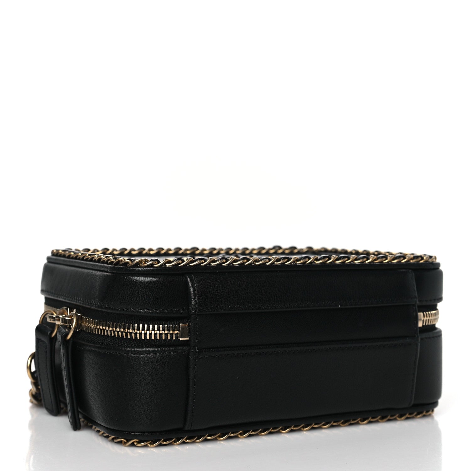 Chanel Goatskin Quilted Small CC Filigree Vanity Case Black 4 of 10