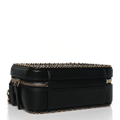 Chanel Goatskin Quilted Small CC Filigree Vanity Case Black 4 of 10