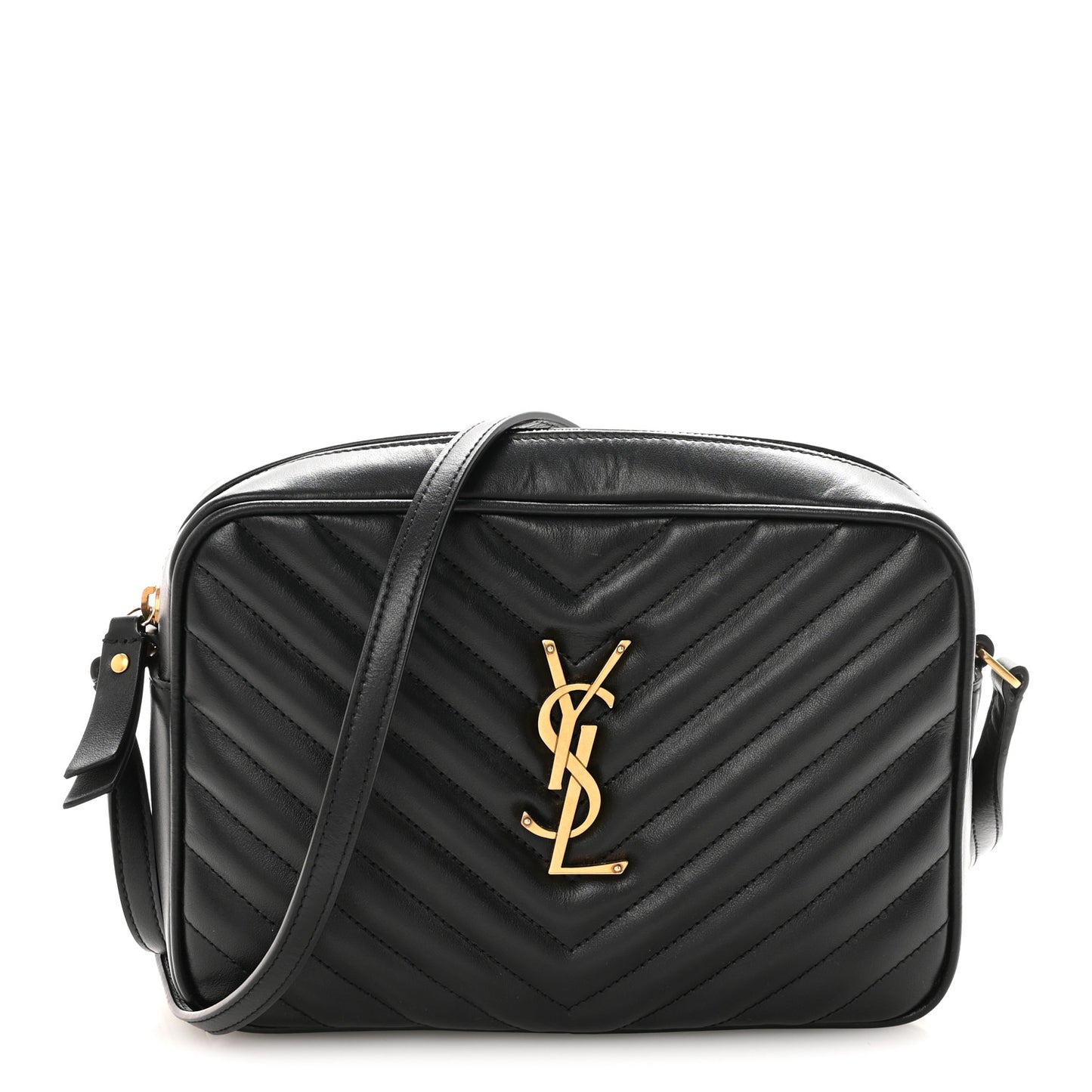 Calfskin Matelasse Monogram Lou Camera Bag Black