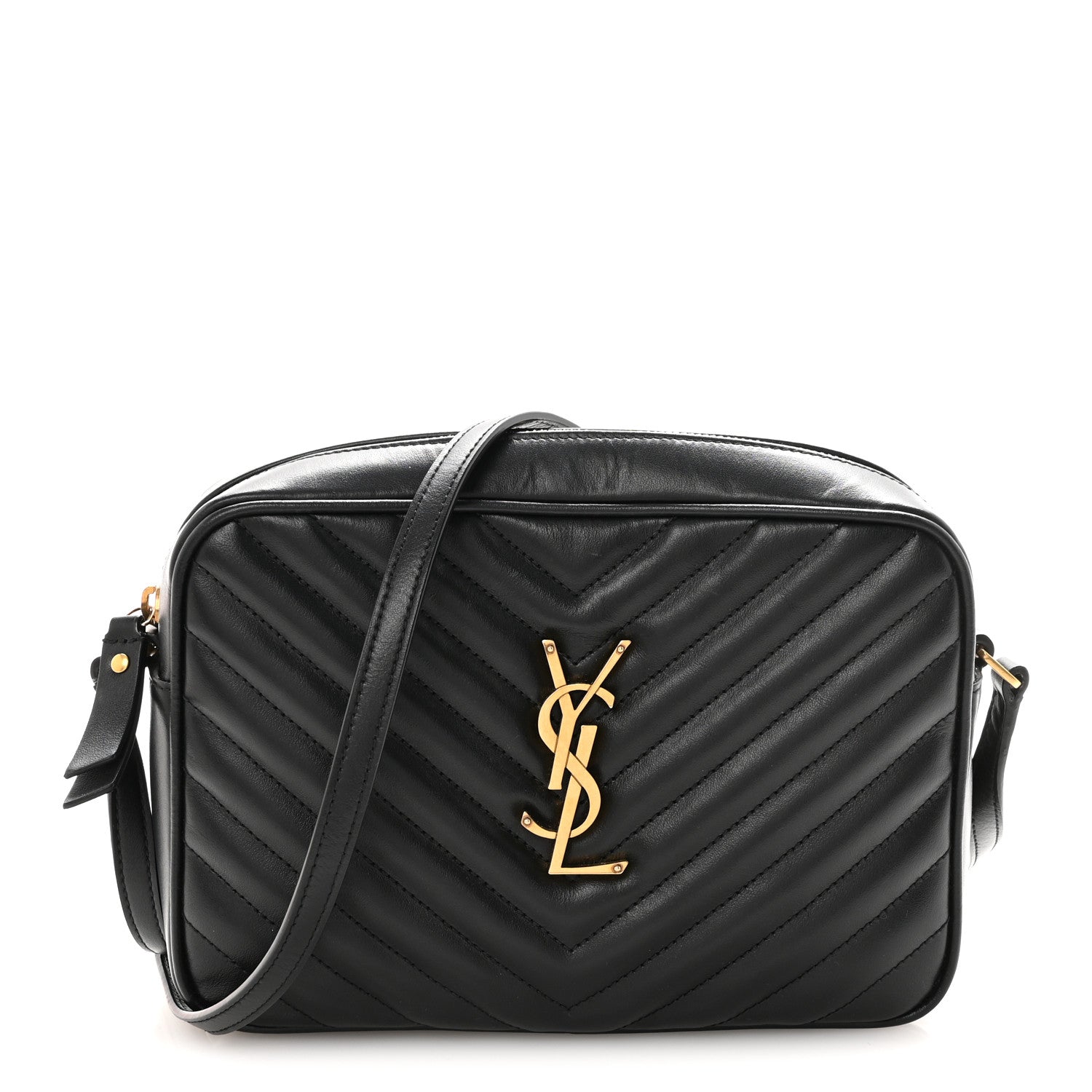 Saint Laurent Calfskin Matelasse Monogram Lou Camera Bag Black 1 of 10
