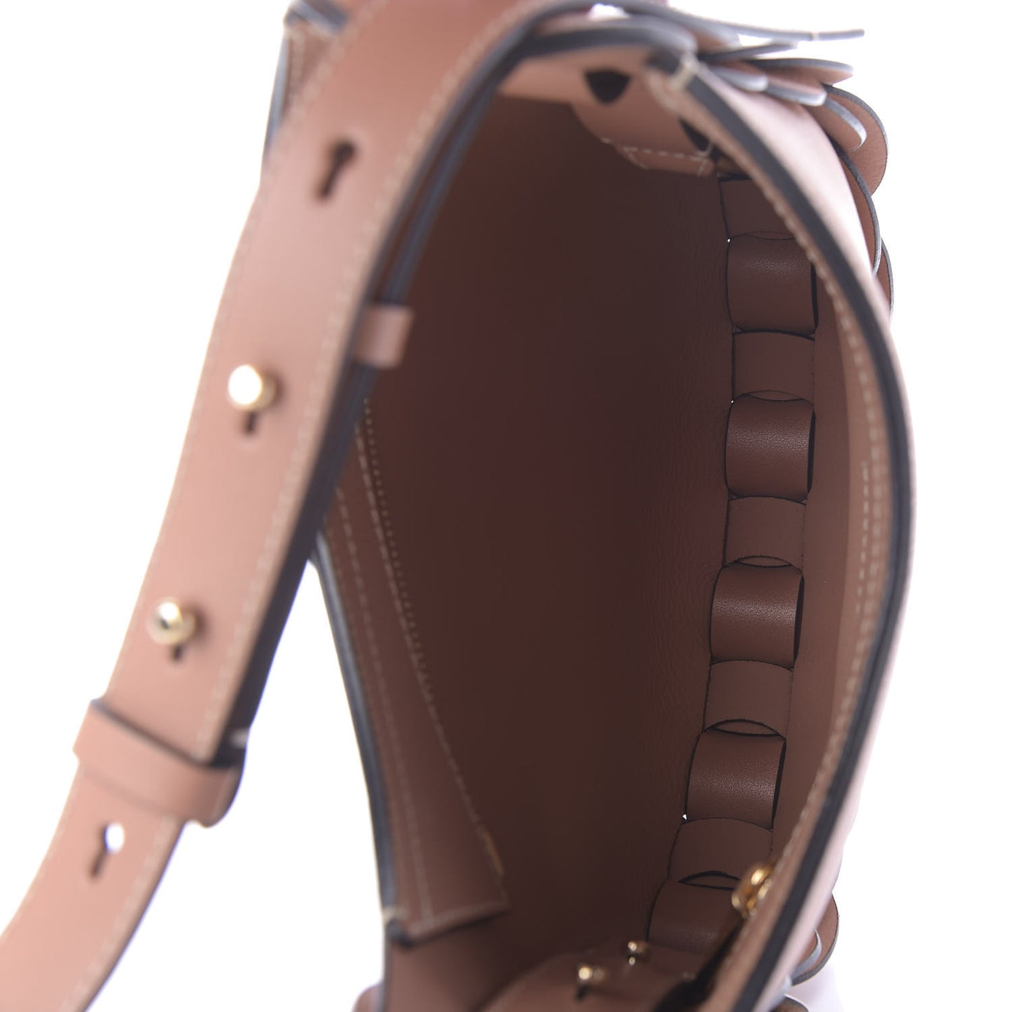 Small Grain Smooth Calfskin Small Darryl Hobo Muted Brown