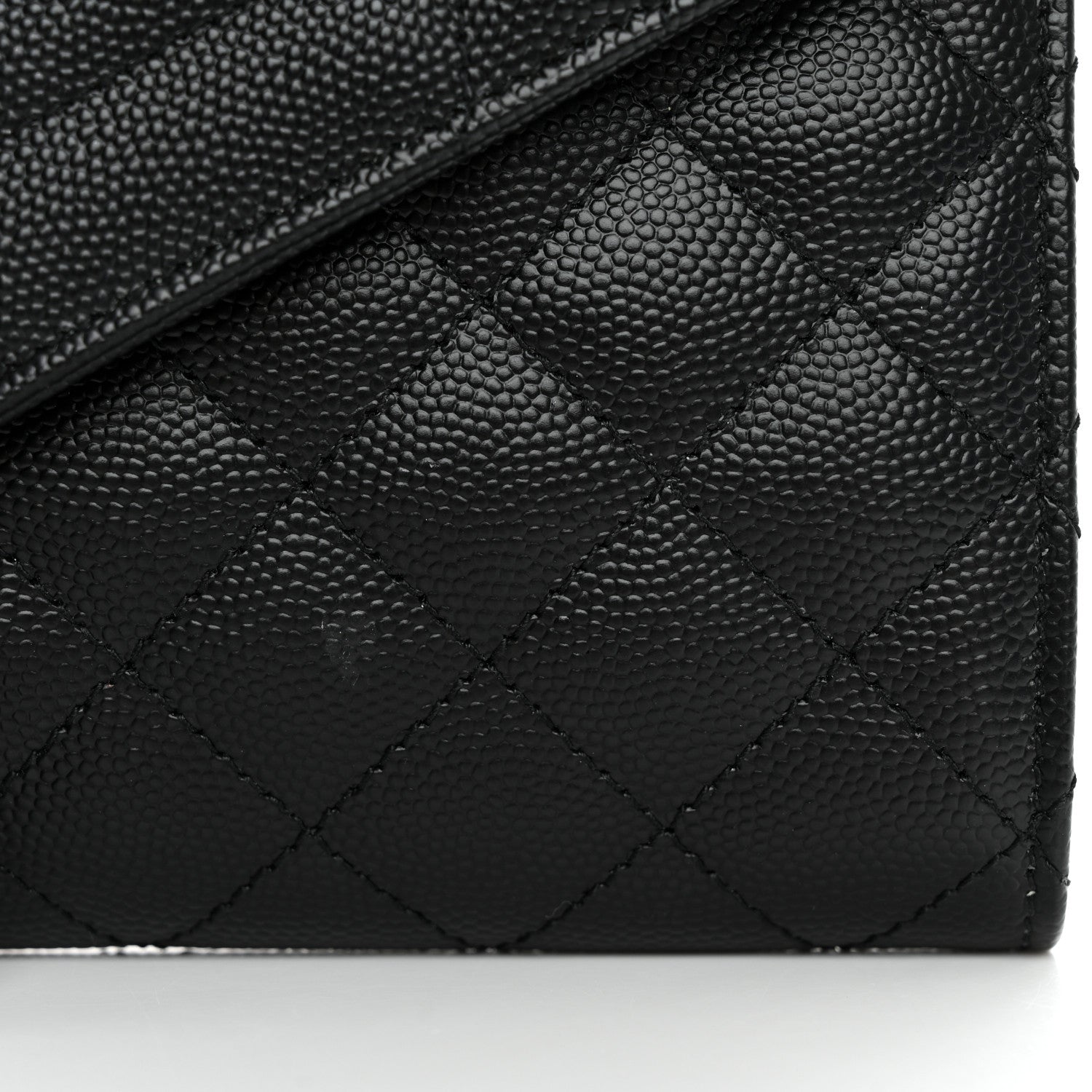 Saint Laurent Grain De Poudre Textured Mixed Matelasse Triquilt Monogram Clutch Black 8 of 8