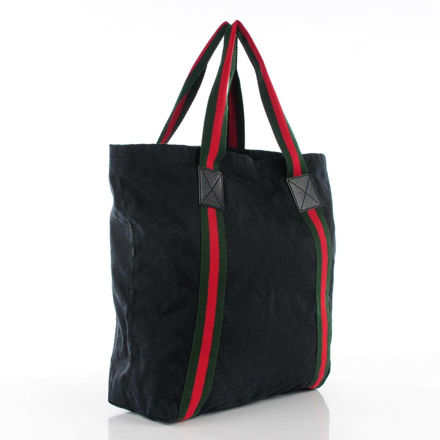 Gucci GG Monogram Medium Web Handle Vertical Tote Black 3 of 7