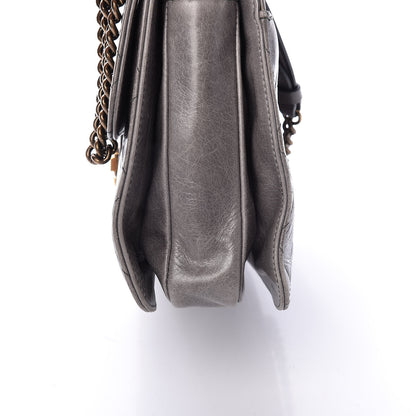 Chanel Glazed Calfskin Quilted Large Perfect Edge Flap Grey 16 of 17