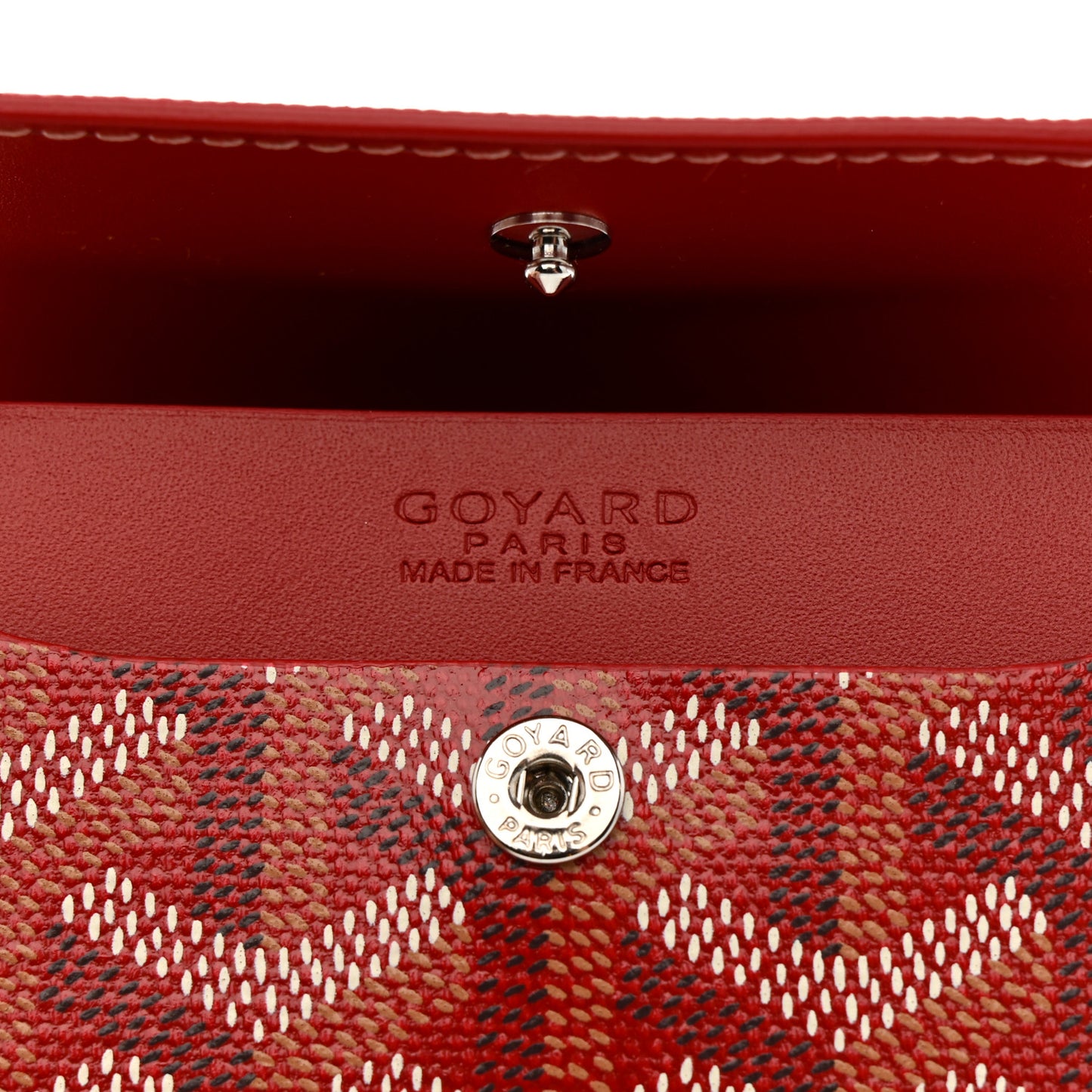 Goyardine Marigny Coin Purse Wallet Red